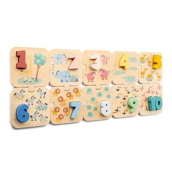 Пазл Сафари с цифрами, New Classic Toys (05198) 8718446105198 фото