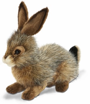 Hansa® | Чернохвостый кролик, 25 см, реалистичная мягкая игрушка Hansa (6284)