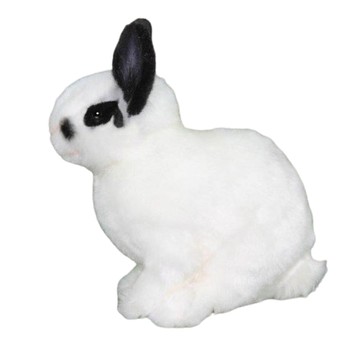 Hansa® | М'яка іграшка Білий кролик з чорними вухами, H. 18см, HANSA (8338)