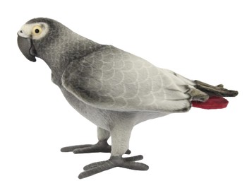 Hansa® | Мягкая игрушка Попугай серый африканский, L. 23см, HANSA (7986)