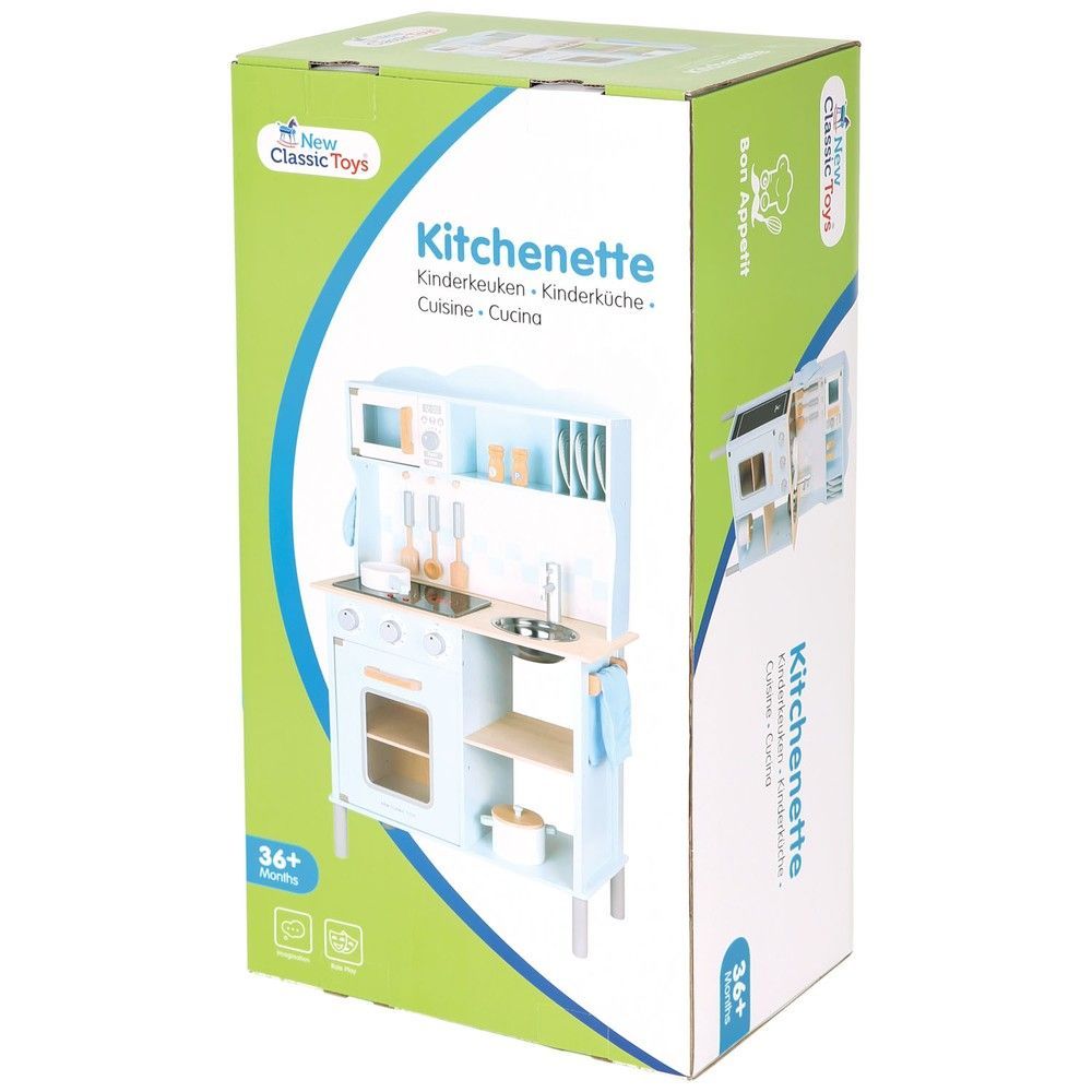 Іграшкова кухня Модерн з електроплитою, синя, New Classic Toys, 11065 від 3+ років 8718446110659 фото