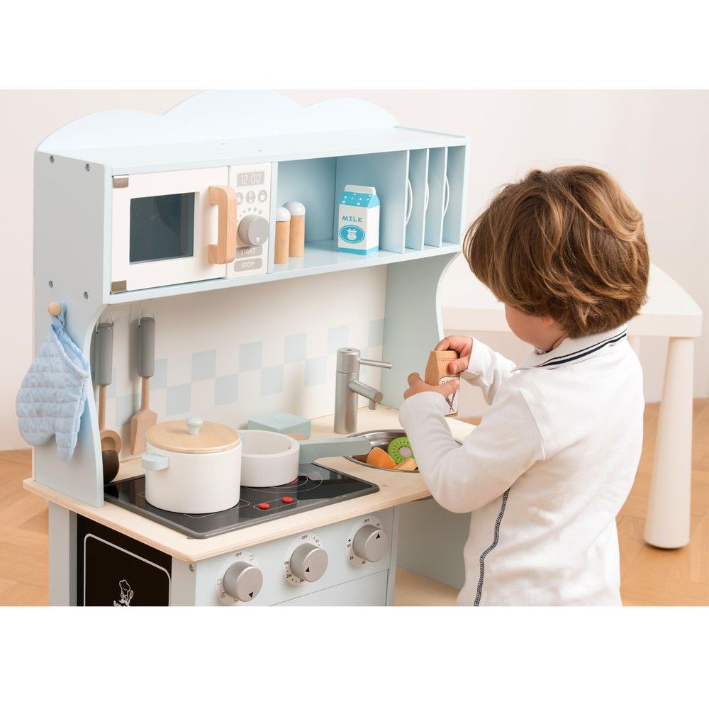 Іграшкова кухня Модерн з електроплитою, синя, New Classic Toys, 11065 від 3+ років 8718446110659 фото