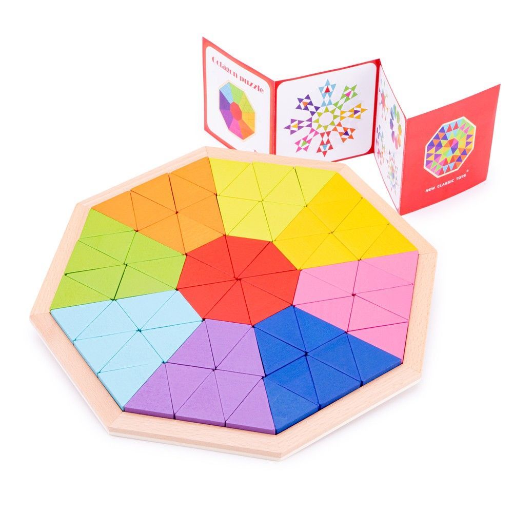 Головоломка Восьмикутник, New Classic Toys, дерев'яна, 72 частини, арт. 10515 8718446105150 фото
