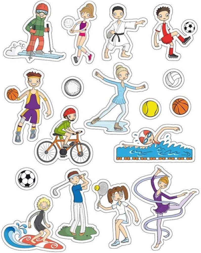 Наклейки тематичні навчальні Спорт, Apli Kids, 12 аркушів, арт. 11453 8410782114536 фото