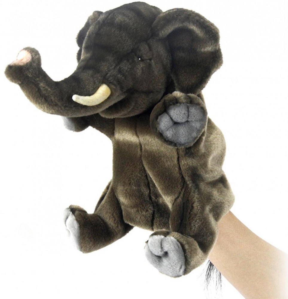 Hansa® | Слон, іграшка на руку, 24 см, реалістична м'яка іграшка Hansa Toys (4040)