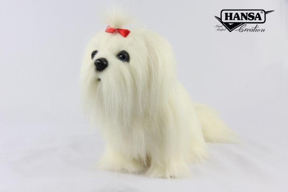 Hansa® | Мягкая игрушка Ши-тцу сидящая белая L. 40см, HANSA (8540)