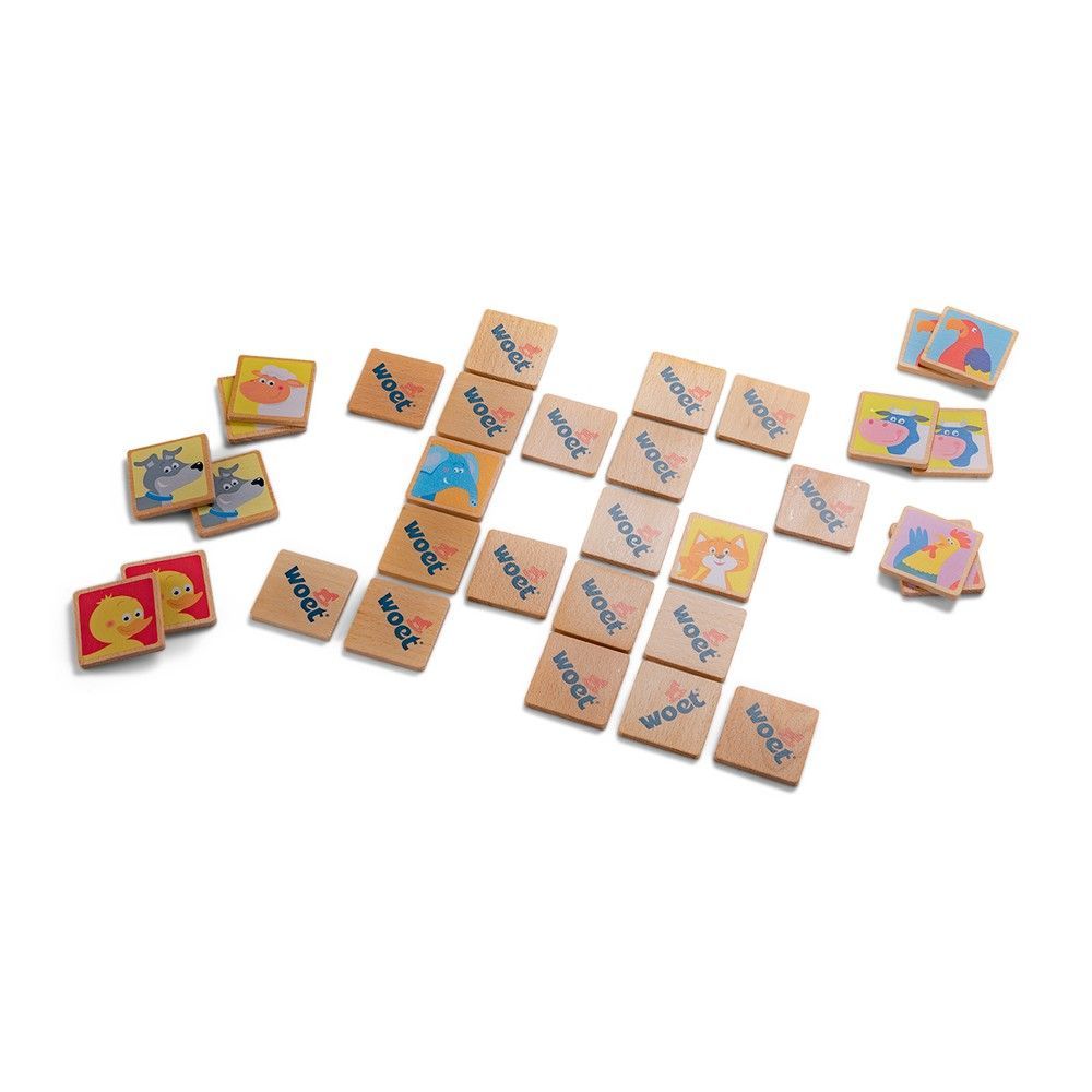 Детская игра, развивающая память Животные, New Classic Toys, деревянная, арт. 10830 8718446108304 фото