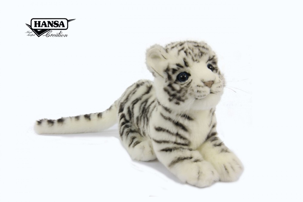 Hansa® | Мягкая игрушка Лежащий белый тигр L. 26см, HANSA (4089)