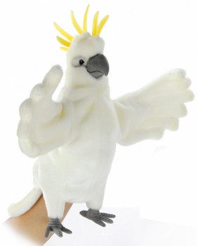 Hansa® | Мягкая игрушка на руку Hansa Попугай Какаду, 43 см