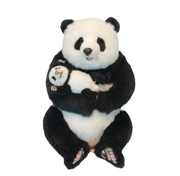 Hansa® | Мягкая игрушка Панда с сидящим малышом H. 52см, HANSA (6609)