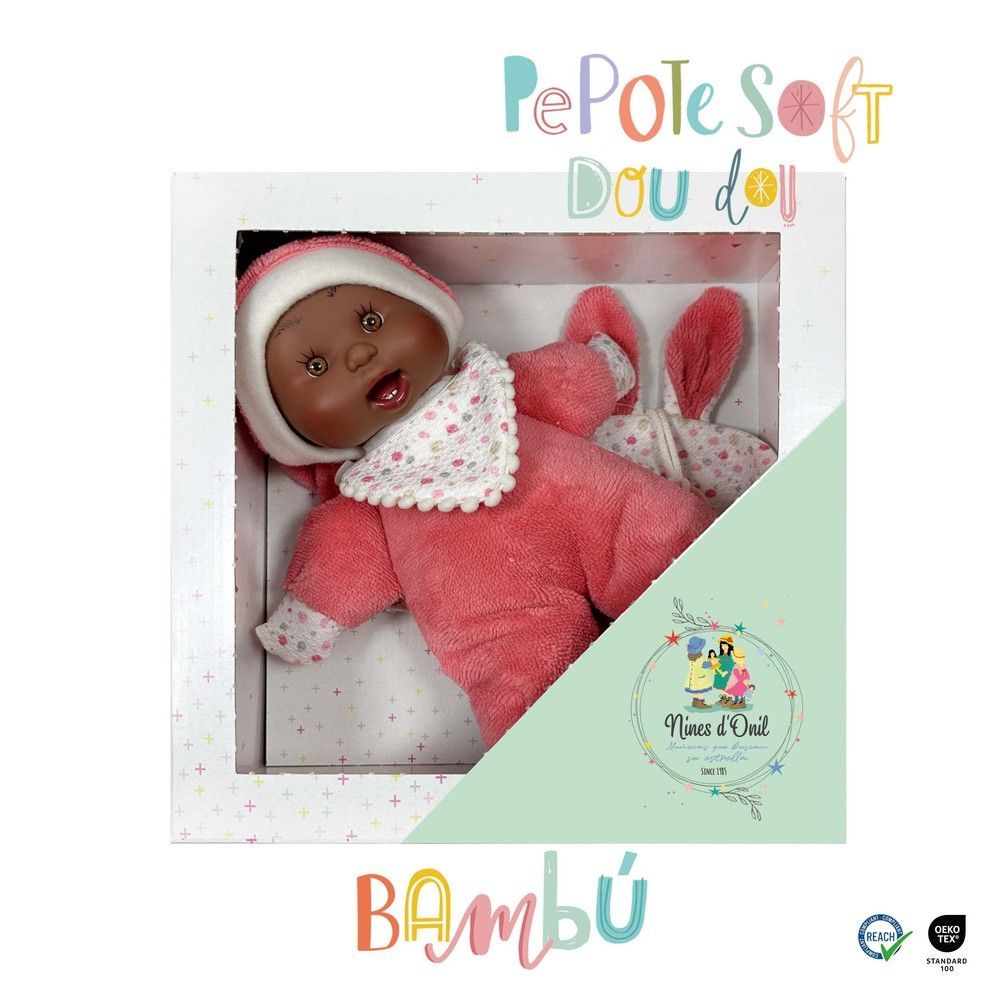 Пупс, серия SOFT DOUDOU, в коралловой одежде в коробке, 26см, Nines d`Onil (04323) 8435054304323 фото