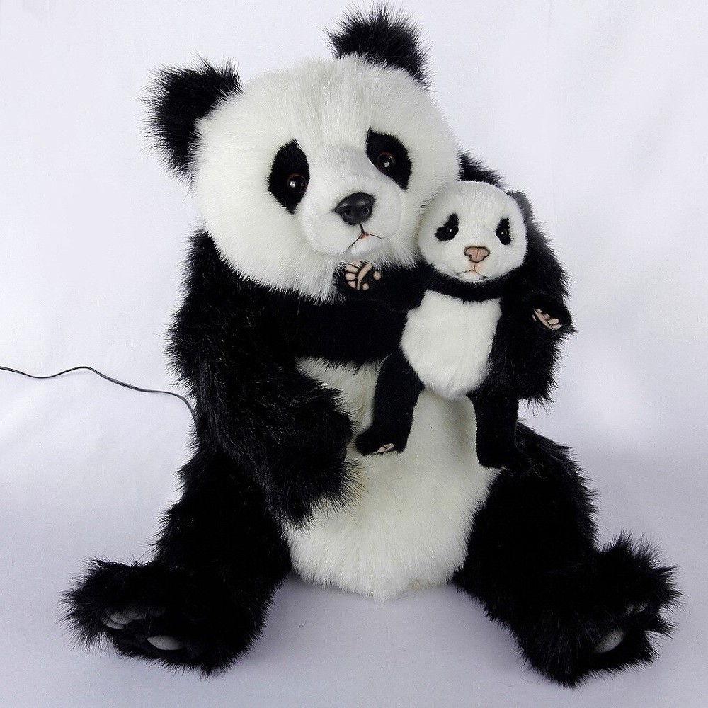 Hansa® | Ведмідь панда з малюком, реалістична м'яка іграшка Hansa Toys (0787)