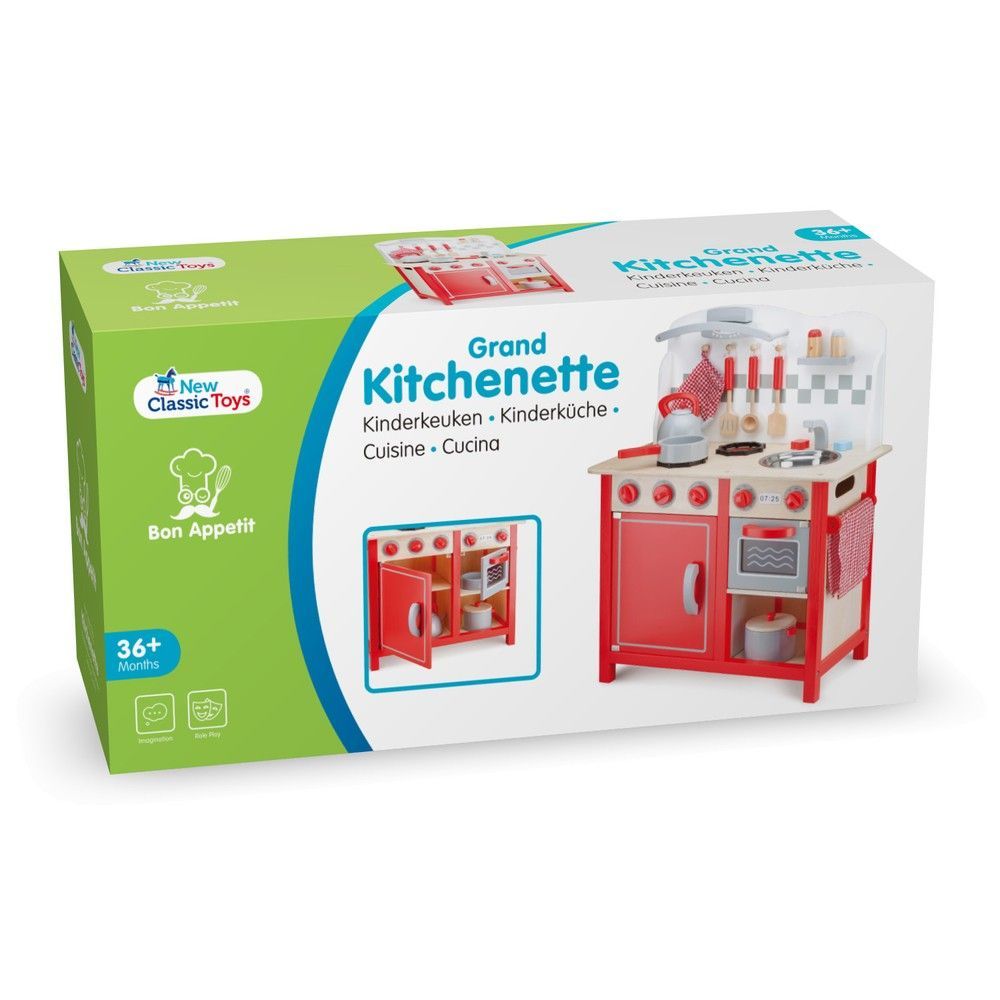 Игрушечная кухня Bon Appetit DeLuxe RED New Classic Toys 8718446110604 фото