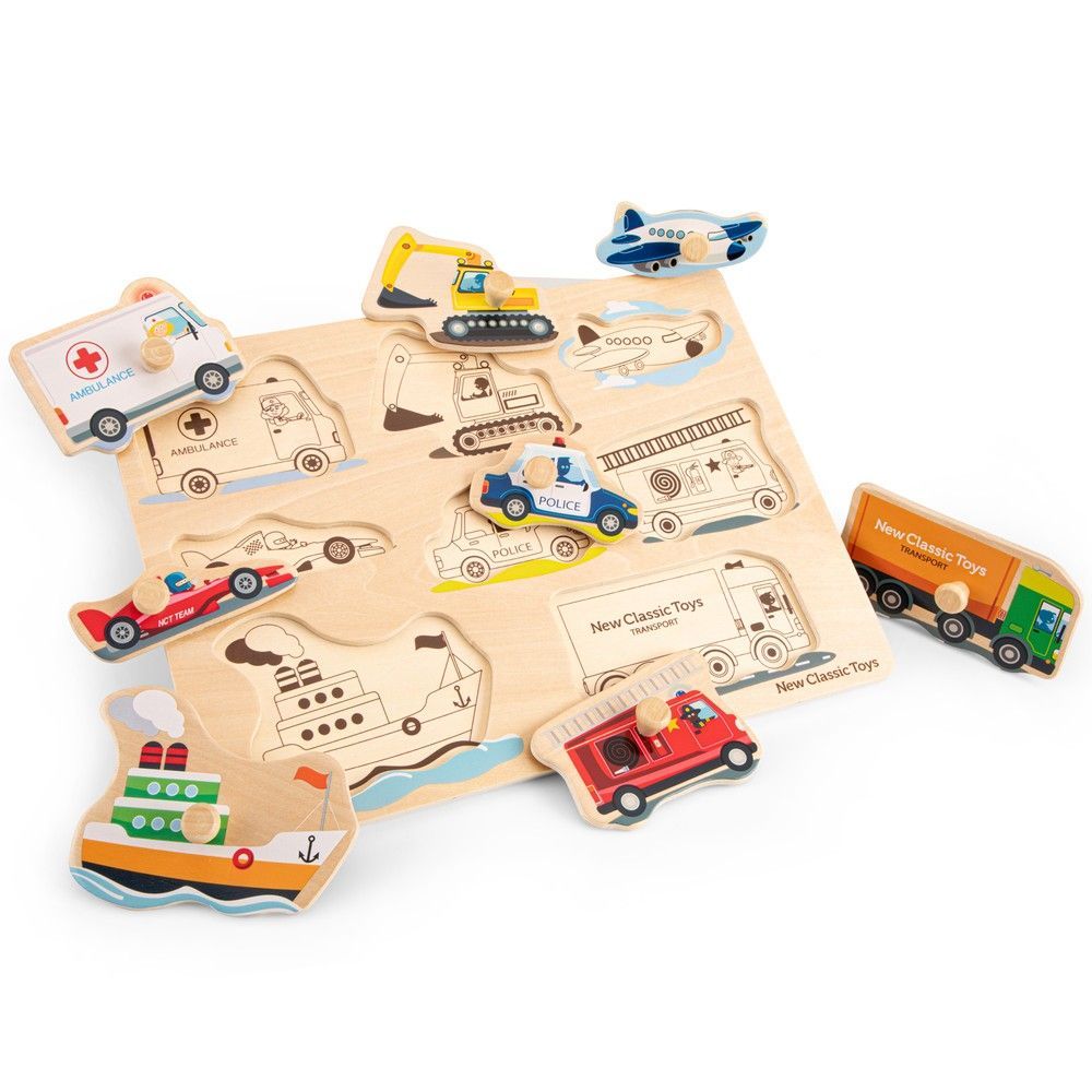 Пазл Транспорт, New Classic Toys, дерев'яний, 8 частин, арт. 10432 8718446104320 фото