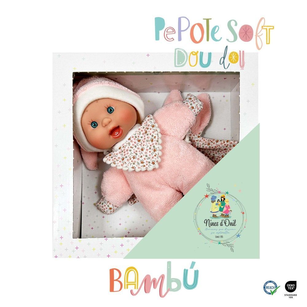 Пупс, серія SOFT DOUDOU, у рожевому одязі в коробці, 26см, Nines d`Onil (04422) 8435054304422 фото