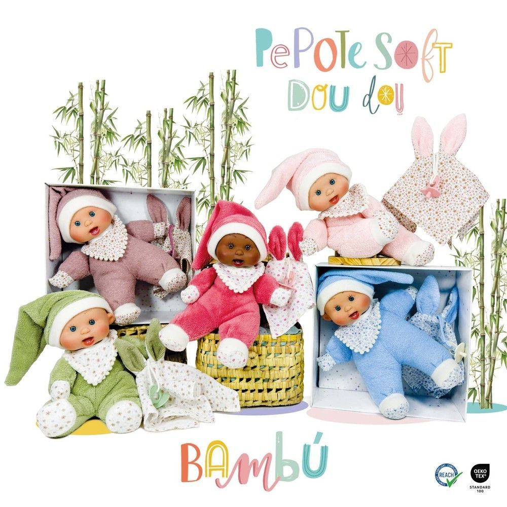 Пупс, серія SOFT DOUDOU, у рожевому одязі в коробці, 26см, Nines d`Onil (04422) 8435054304422 фото
