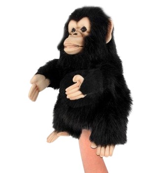 Hansa® | М'яка іграшка на руку Шимпанзе звичайний серія Puppet, H. 25см, HANSA (8468)
