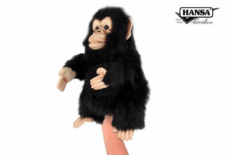Hansa® | Мягкая игрушка на руку Шимпанзе обыкновенный серия Puppet, H. 25см, HANSA (8468)