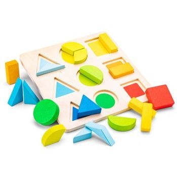 Дошка для пазлів з геометричними фігурами New Classic Toys (10465) 8718446104658 фото
