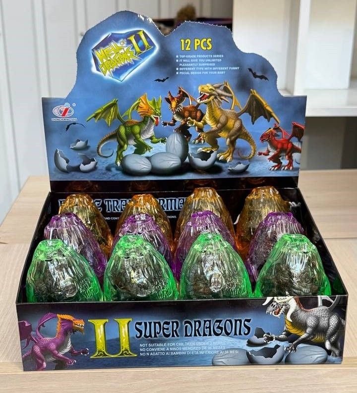 Игрушка-сюрприз в шаре Супер дракон оранжевый Dino Toys (54746) 2986096054746 фото