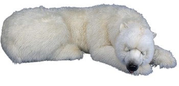 Hansa® | Анимированная мягкая игрушка Полярный спящий медведь L. 215см, HANSA (0004)
