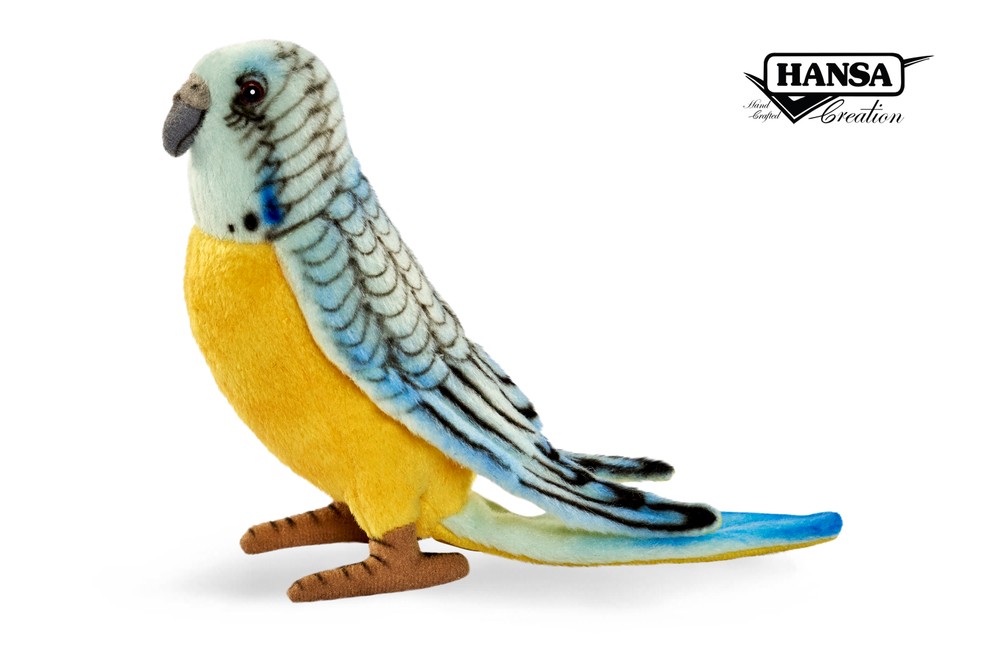 Hansa® | Мягкая игрушка Волнистый попугайчик голубой, H. 15см, HANSA (4653)