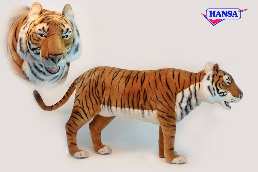 Hansa® | Анімована м'яка іграшка Жакардовий тигр, що стоїть, L. 185см, HANSA (0011)
