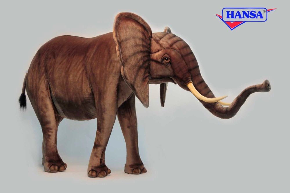 Hansa® | Анимированная мягкая игрушка Слон, стоящий H. 124см, HANSA (0029)