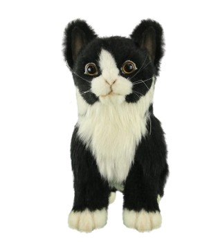 Hansa® | М'яка іграшка Кіт чорно-білий, L. 20см, HANSA (8555)