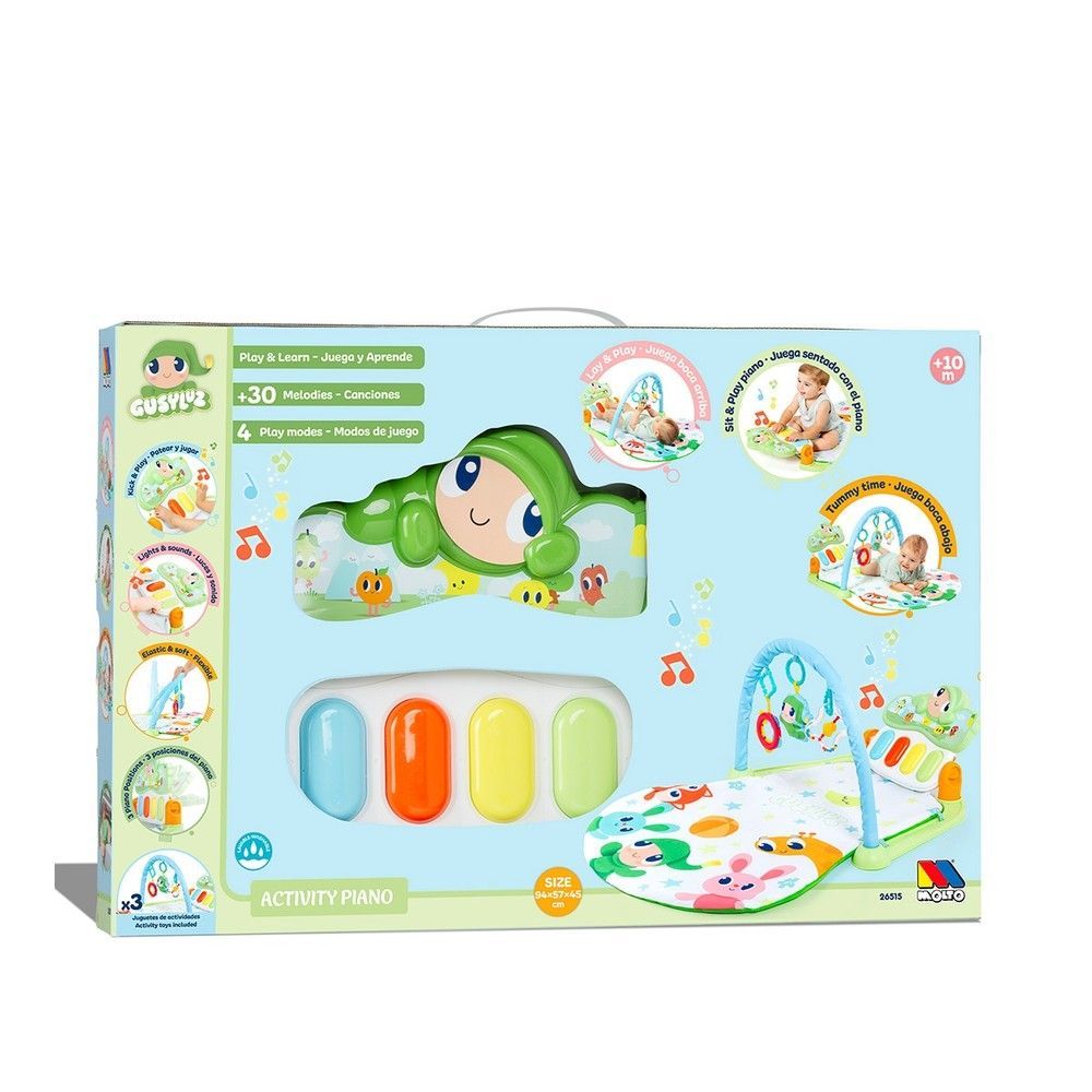 Детский интерактивный ковер Gusy Luz Activity Piano 4в1 с музыкальным пианино и дугой, Molto (26515) 8410963265156 фото