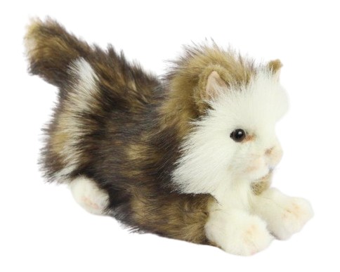 Hansa® | М'яка іграшка Кошеня бежево-біле, що лежить, L. 25см, HANSA (8233)
