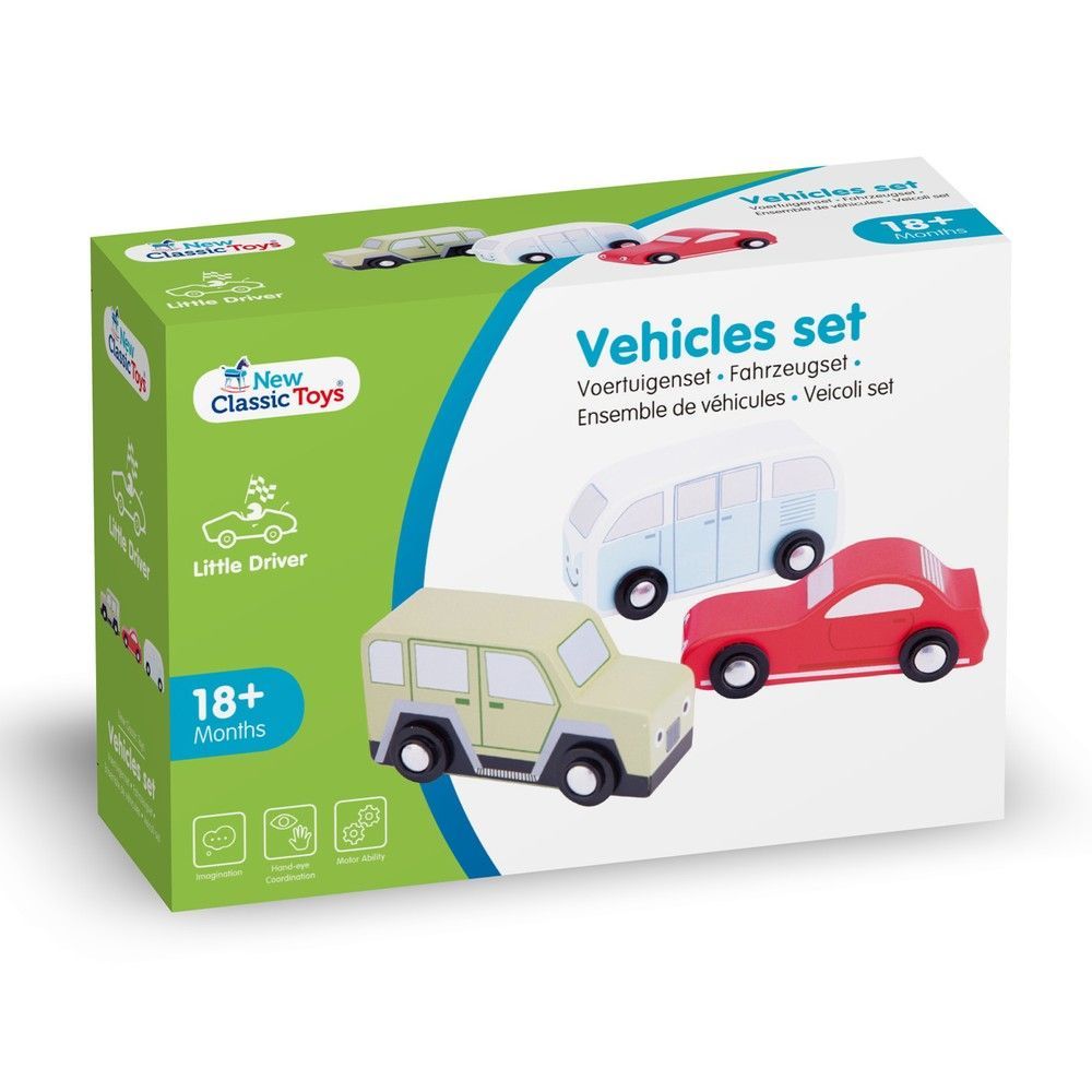 Набор транспортных средств Автомобили, New Classic Toys, 3 шт. 8718446119324 фото