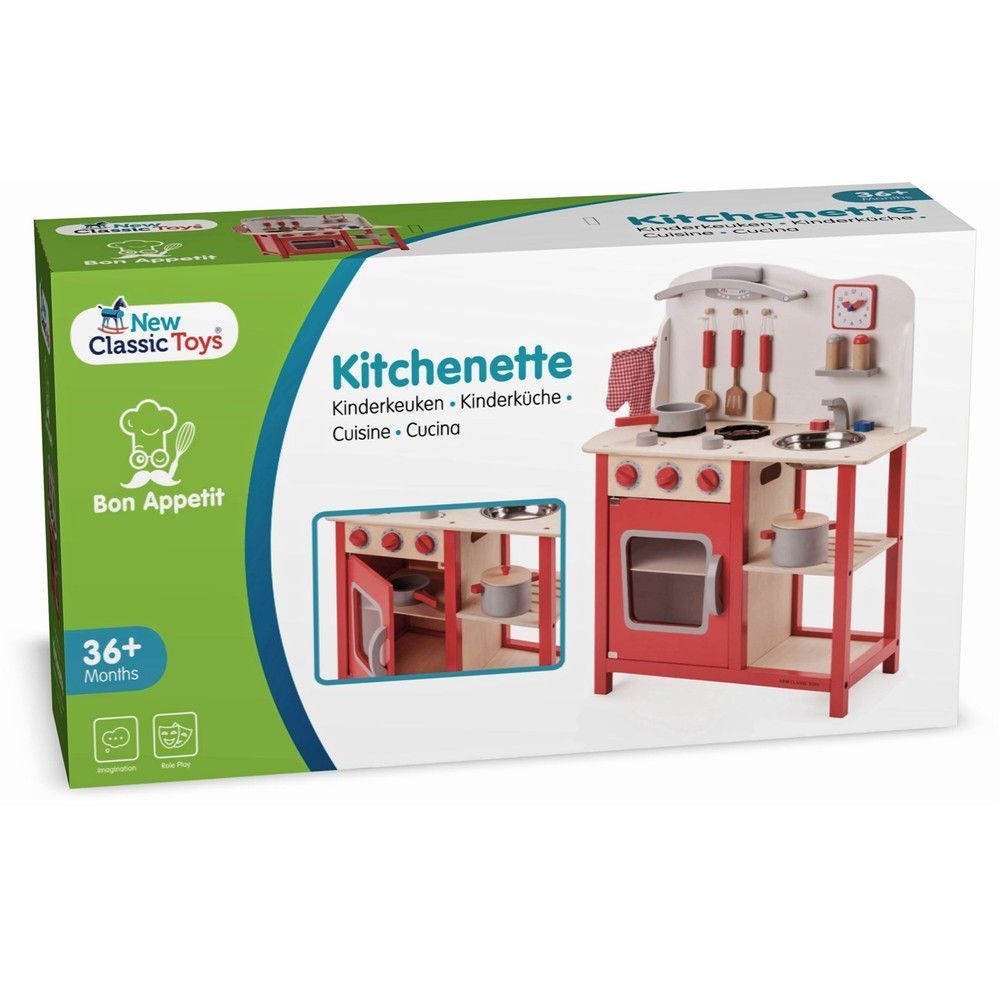 Игрушечная кухня Bon Appetit, цвет красный, New Classic Toys (1055) 8718446010553 фото
