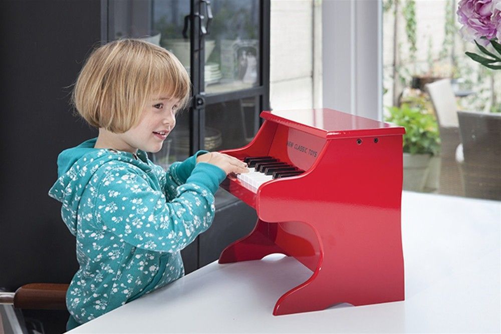 Детское пианино, New Classic Toys, красное, 18 клавиш, арт. 10155 8718446101558 фото