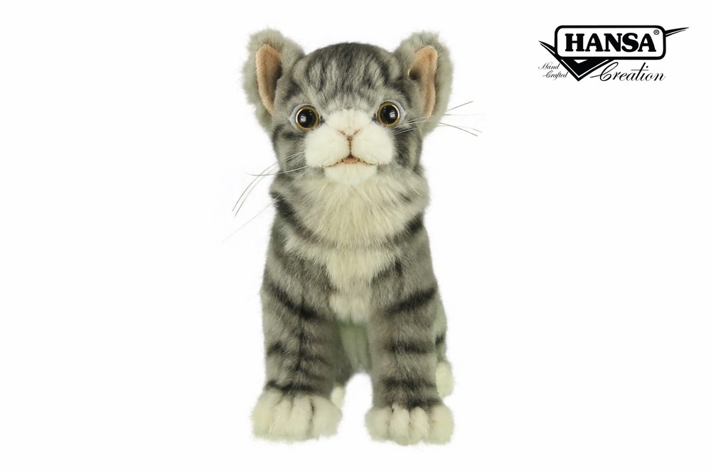 Hansa® | М'яка іграшка Кіт сірий, L. 18см, HANSA (8560)