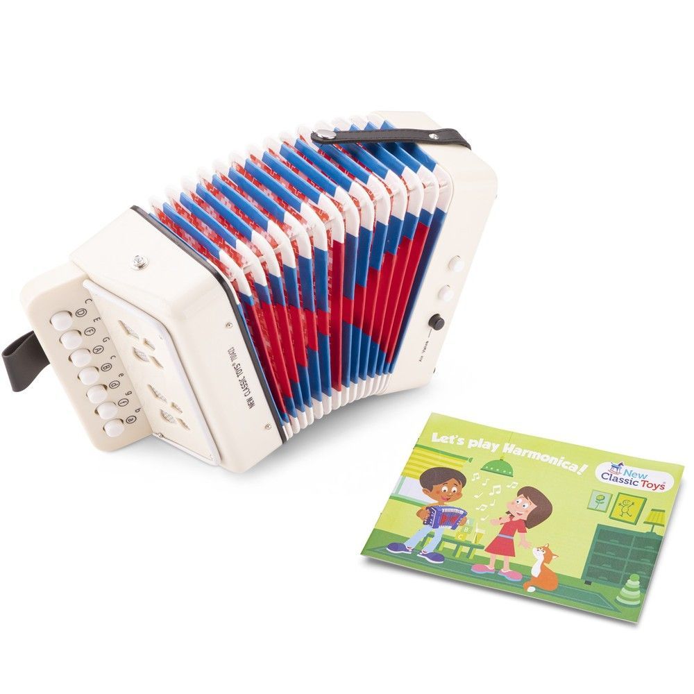 Детский игрушечный аккордеон с нотной книгой, New Classic Toys (10054) 8718446100544 фото