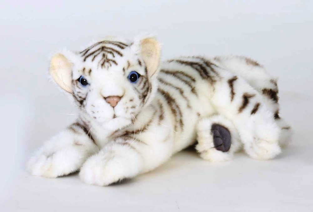Hansa® | М'яка іграшка Малюк білого тигра, що лежить, L. 26см, HANSA (5337)