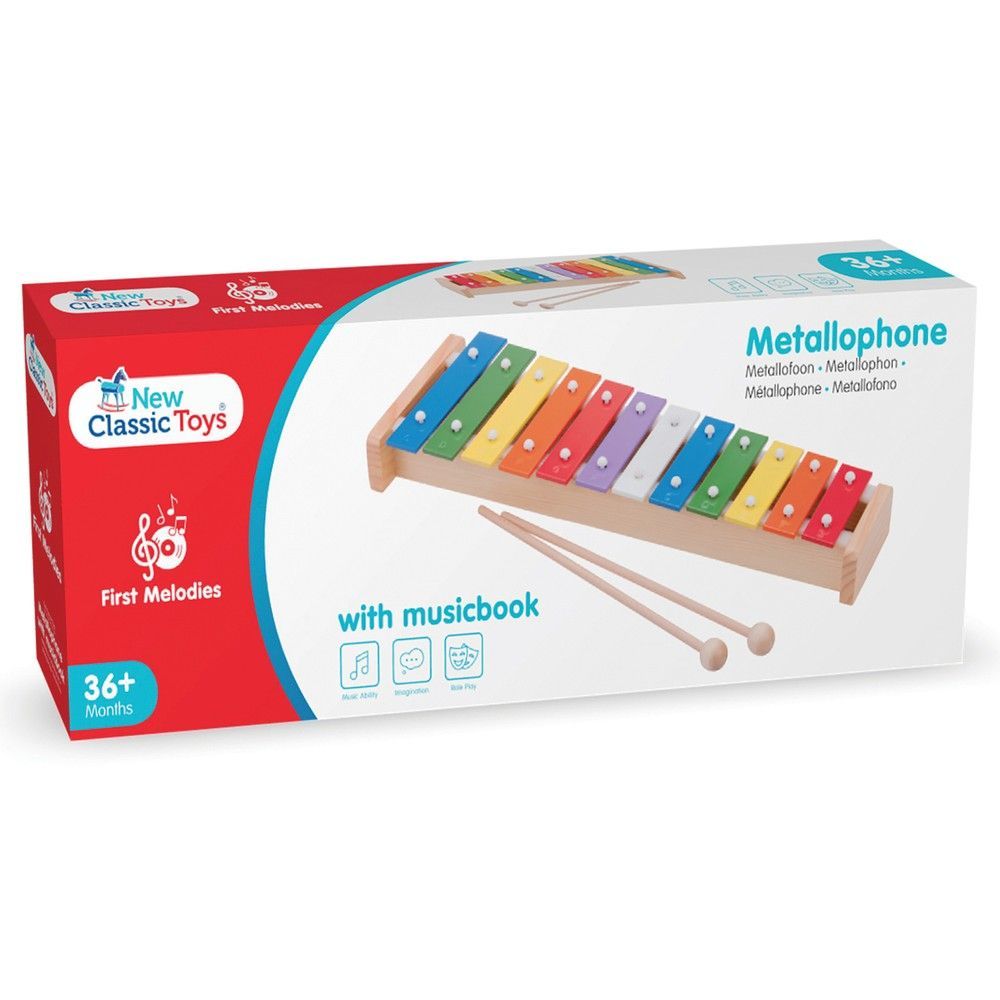Детский металлофон, New Classic Toys, 12 тактов, арт. 10218 8718446102180 фото