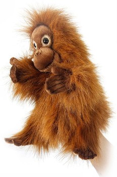 Hansa® | Малыш орангутанг, игрушка на руку, 25 см, реалистичная мягкая игрушка Hansa (4038)