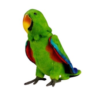 Hansa® | Мягкая игрушка Позующий зелено-красный попугай, H. 27см, HANSA (8382)