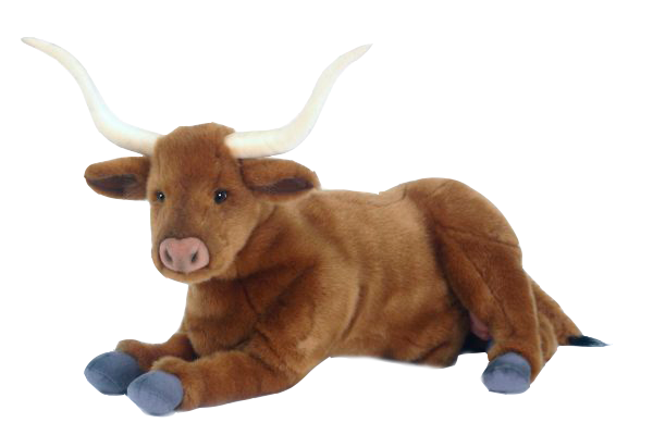 Hansa® | Бик, який лежить, 44 см, реалістична м'яка іграшка Hansa Toys (5551)