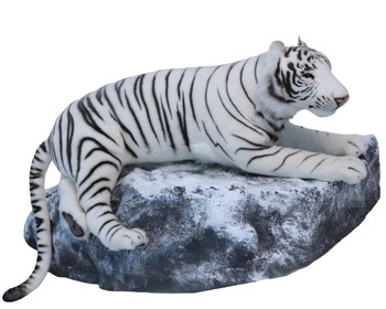 Hansa® | Анимированная мягкая игрушка Лежащий белый тигр L. 110см, HANSA (0321)