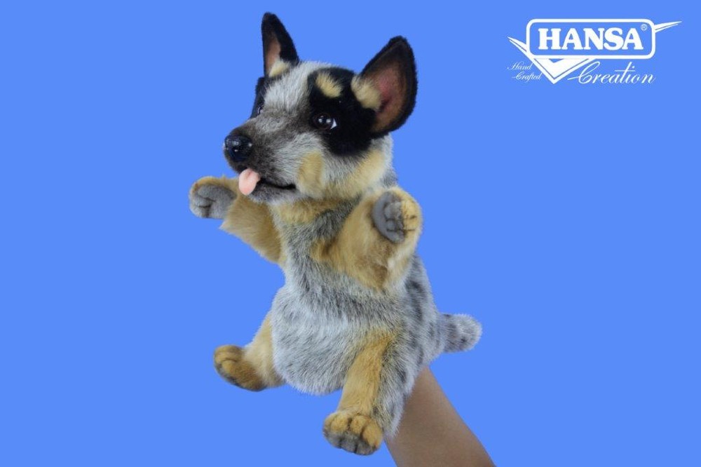 Hansa® | М'яка іграшка на руку Австралійська вівчарка серія Puppet, H. 30см, HANSA (8388)