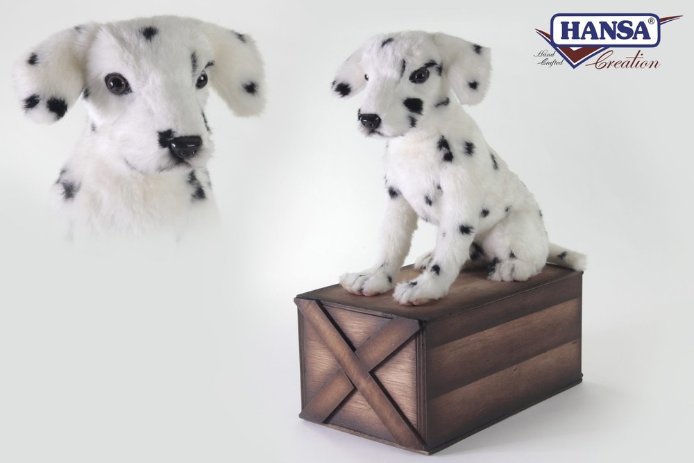 Hansa® | Анимированная мягкая игрушка Щенок далматинца на коробке, H. 41 см, HANSA (0572)
