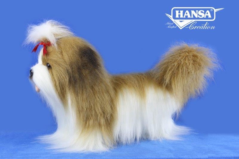 Hansa® | Мягкая игрушка Ши-тцу бежево-белый, L. 34см, HANSA (8390)