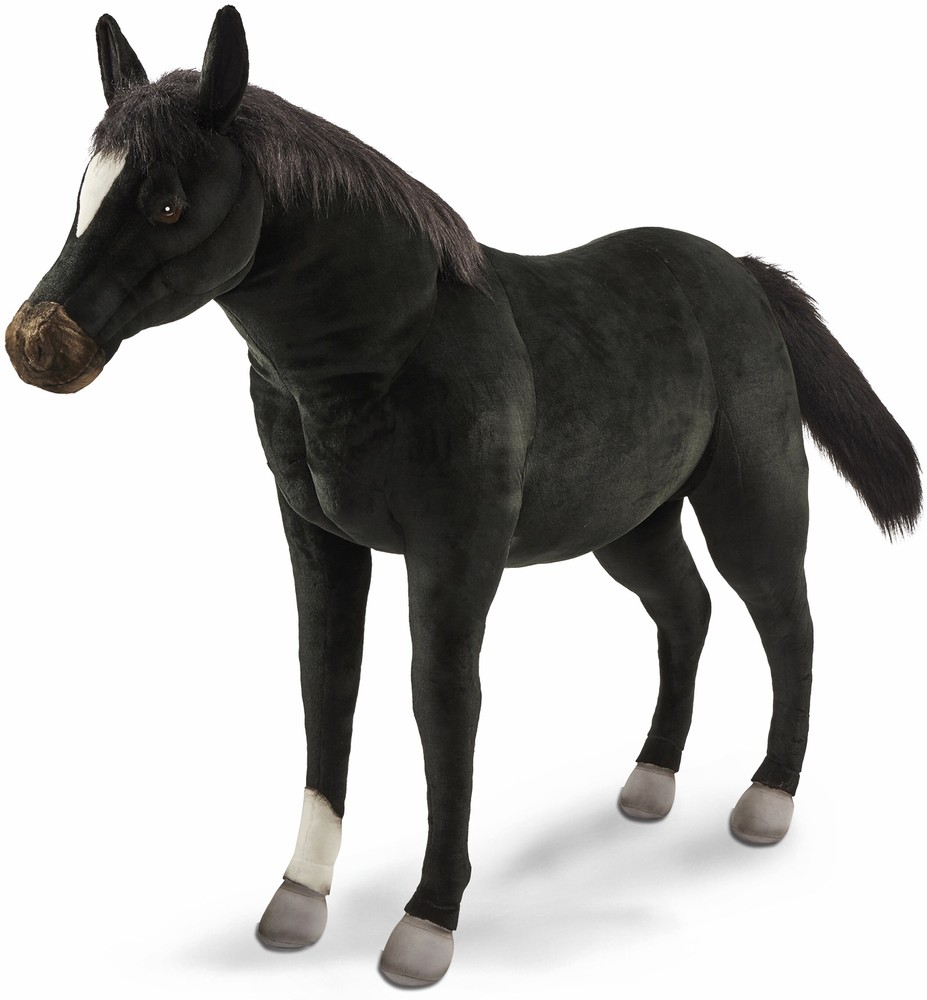Hansa® | Чорний кінь, 143 см, реалістична м'яка іграшка Hansa Toys (4059)