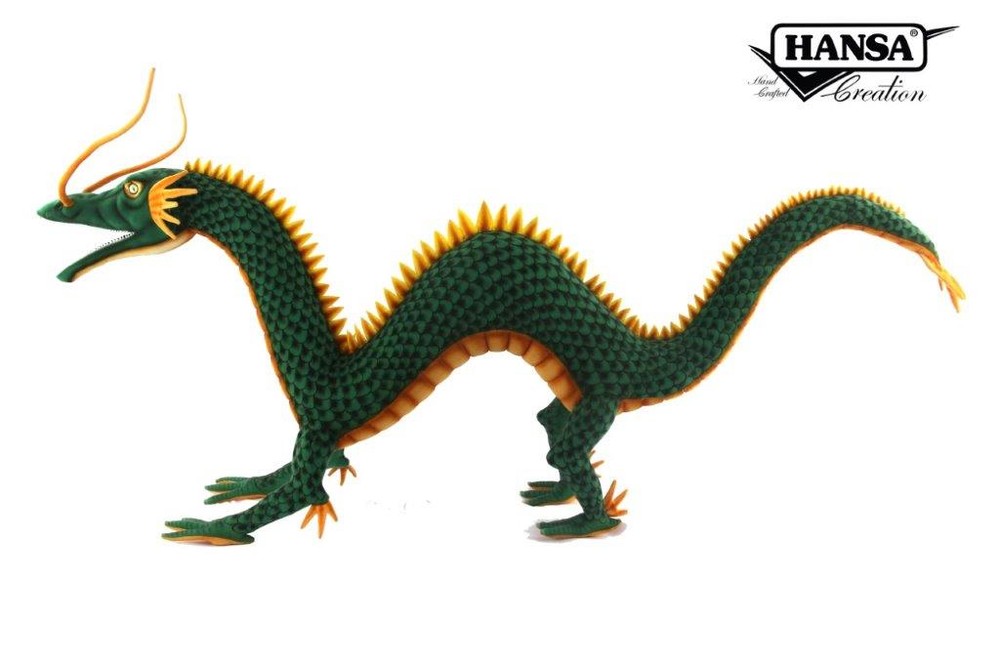 Hansa® | М'яка іграшка Дракон зелений без рогів, L. 145см, HANSA (8529)