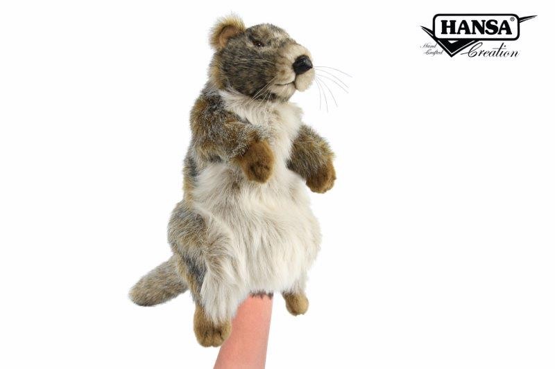 Hansa® | М'яка іграшка на руку Бабак серія Puppet, L. 34см, HANSA (8502)