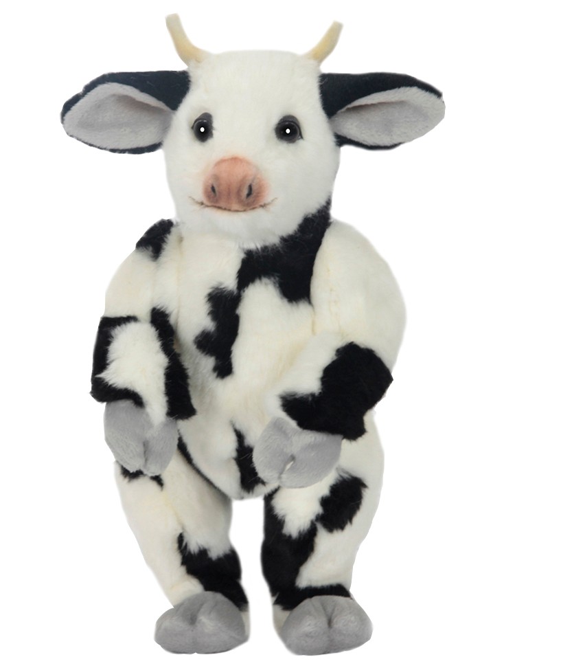 Hansa® | Корова рухома, 23 см, реалістична м'яка іграшка Hansa Toys (5817)