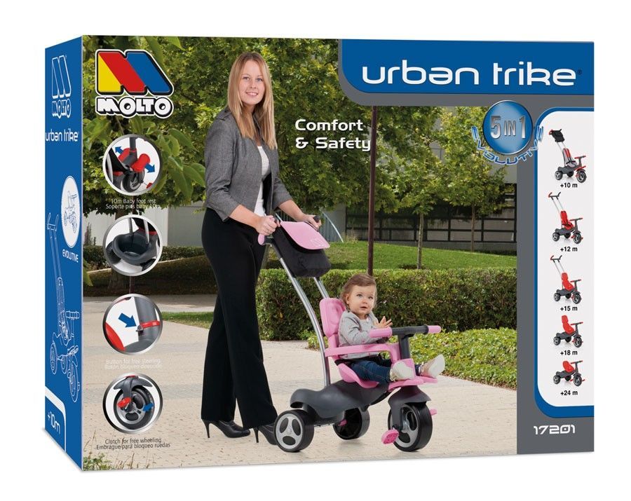Велосипед триколісний TRIKE SOFT CONTROL, рожевий Molto (72010) 8410963172010 фото